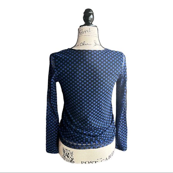 Chico’s Women’s Black with blue circles long sleeve pullover top size 0 (XSmall) - Picture 3 of 6